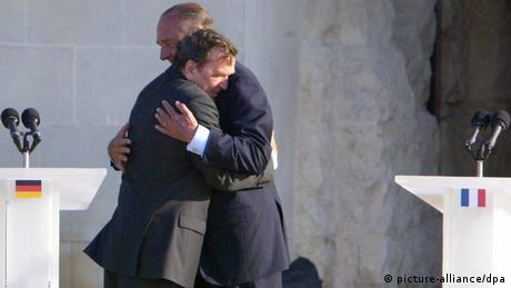 Bildergalerie Politische Geschichte Deutschland Frankreich Umarmung Kuss