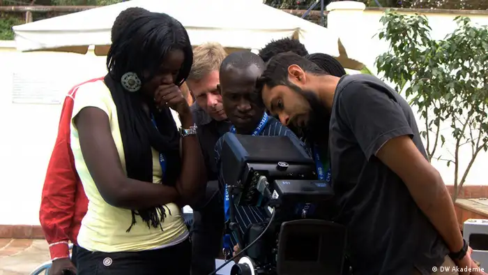 Participants of a One Fine Day Film workshop in Nairobi, Kenya (photo: DW Akademie).