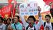epa03398276 People shout slogans during a anti-Japan protest in Zhengzhou in central China's Henan province, 15 September 2012. Major Chinese cities are expected to witness massive anti-Janpan protests over the weekend sparkled by the Japan's nationalization of disputed Senkaku Islands, which are called Diaoyu Islands in China. EPA/SHANG JI CHINA OUT +++(c) dpa - Bildfunk+++ epa03398276 People shout slogans during a anti-Japan protest in Zhengzhou in central China's Henan province, 15 September 2012. Major Chinese cities are expected to witness massive anti-Janpan protests over the weekend sparkled by the Japan's nationalization of disputed Senkaku Islands, which are called Diaoyu Islands in China. EPA/SHANG JI CHINA OUT +++(c) dpa - Bildfunk+++