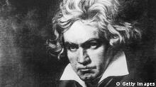 Ludwig Van Beethoven (1770 - 1827), German composer, regarded as on of the greatest Romantic composers. Original Artwork: Painting by Steiler. (Photo by Rischgitz/Getty Images)