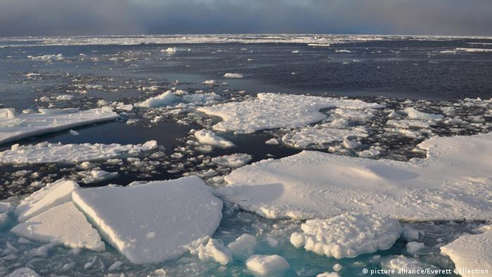 Ice breaking apart in the Arctic