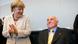 German Chancellor Angela Merkel applauds as former German chancellor Helmut Kohl (R) arrives for a Christian Democratic Union (CDU) and Christian Social Union (CSU) party faction meeting in the Reichstag building in Berlin, September 25, 2012. REUTERS/Fabrizio Bensch (GERMANY - Tags: POLITICS) German Chancellor Angela Merkel applauds as former German chancellor Helmut Kohl (R) arrives for a Christian Democratic Union (CDU) and Christian Social Union (CSU) party faction meeting in the Reichstag building in Berlin, September 25, 2012. REUTERS/Fabrizio Bensch (GERMANY - Tags: POLITICS)