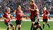 Frankfurt's Alexander Meier, right, celebrates scoring side's second goal during the German first division Bundesliga soccer match between Eintracht Frankfurt and SC Freiburg in Frankfurt, Germany, Sunday, Sept. 30, (Photo: AP/dapd) Frankfurt's Alexander Meier, right, celebrates scoring side's second goal during the German first division Bundesliga soccer match between Eintracht Frankfurt and SC Freiburg in Frankfurt, Germany, Sunday, Sept. 30, (Photo: AP/dapd)