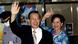 epa03420433 Former Taiwan premier and former opposition Democratic Progressive Party (DPP) chairman, Frank Hsieh (C) and his wife Yu Fang-chih (R) wave to reporters at the Taoyuan International Airport in Taipei, Taiwan, 04 October 2012 before flying to Xiamen and Beijing, China, to attend an international bartending contest. This is an ice-breaking trip for the DPP because DPP advocates Taiwan independence and its past and current leaders have refused to make contact with China, which sees Taiwan as its break-away province. EPA/DAVID CHANG epa03420433 Former Taiwan premier and former opposition Democratic Progressive Party (DPP) chairman, Frank Hsieh (C) and his wife Yu Fang-chih (R) wave to reporters at the Taoyuan International Airport in Taipei, Taiwan, 04 October 2012 before flying to Xiamen and Beijing, China, to attend an international bartending contest. This is an ice-breaking trip for the DPP because DPP advocates Taiwan independence and its past and current leaders have refused to make contact with China, which sees Taiwan as its break-away province. EPA/DAVID CHANG