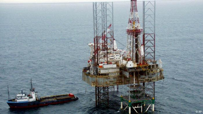 An oil rig in the Niger Delta, Nigeria
