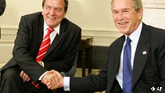 Gerhard Schröder bei George Bush in Washington