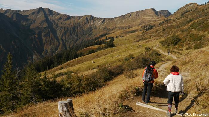 Vale Kleinwalsertal, na Áustria: estudantes pegaram trilha que requer experiência em escalada