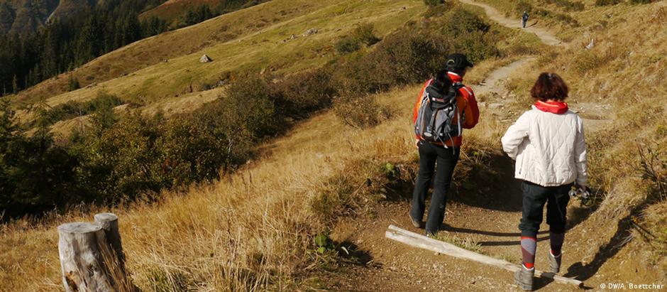 Vale Kleinwalsertal, na Áustria: estudantes pegaram trilha que requer experiência em escalada