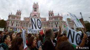 Studentenproteste in Spanien (Foto: Reuters)