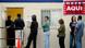 Voters wait outside a polling place in a trailer at a grocery store parking lot in Austin, Texas. Voters wait outside a polling place in a trailer at a grocery store parking lot in Austin, Texas.