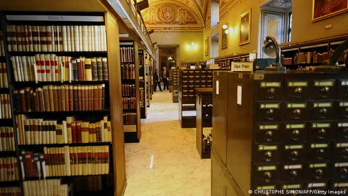 Vatikan Bibliothek Lesesaal mit Zettelkatalog