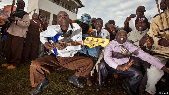 Kenyans celebrating Obama's re-election in 2012