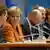 German Chancellor Angela Merkel addresses political groups at the European Parliament in Brussels (Photo: REUTERS/Eric Vidal)