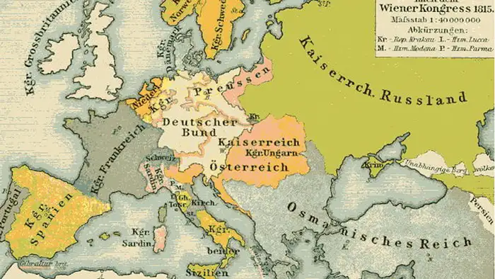Europa nach dem Wiener Kongress Karte