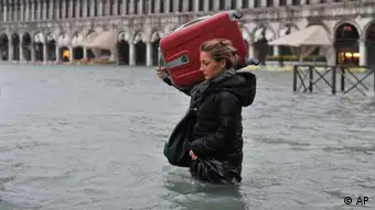Venedig Hochwasser auf dem Markusplatz