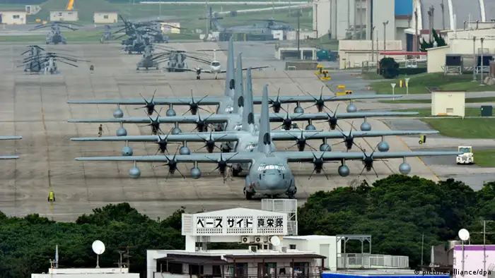 A pictured made available on 28 May 2008 shows U.S. Marine Corps Futenma Air Station is seen in Ginowan on Japan's southwestern island of Okinawa on 03 May 2010. Japan and the United States reached a new accord on 28 May 2010 on the relocation of a key U.S. Marine base in Okinawa that basically endorsed an existing 2006 pact to move the facility within the prefecture, ending a bilateral row but putting the coalition government of Prime Minister Yukio Hatoyama in danger of collapsing. EPA/KIMIMASA MAYAMA