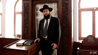 Rabbi Mendel Glizenstein, einer der beiden Czernowitzer Rabbiner (Foto: DW/Birgit Görtz)