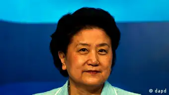 FILE - In this file photo taken Wednesday, June 20, 2012, Chinese State Councilor Liu Yandong attends the opening ceremony for the Diplomatic Conference on the Protection of Audiovisual Performances in Beijing, China. A glance at history suggests it's easier for a Chinese woman to orbit Earth than to land a spot on the highest rung of Chinese politics. In June, the 33-year-old Air Force major marked a major feminist milestone by becoming the first Chinese woman to travel in space. With a once-a-decade leadership transition set to kick off Nov. 8, many now are waiting to see if another ambitious Chinese female, State Councilor Liu Yandong, can win one of the nine spots at the apex of Chinese power.(Foto:Alexander F. Yuan, File/AP/dapd)
