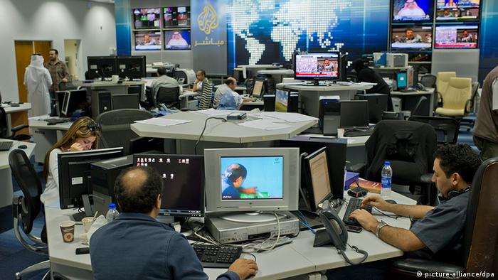 Katar Presse Newsroom beim Nachrichtensender Al Dschasira in Doha