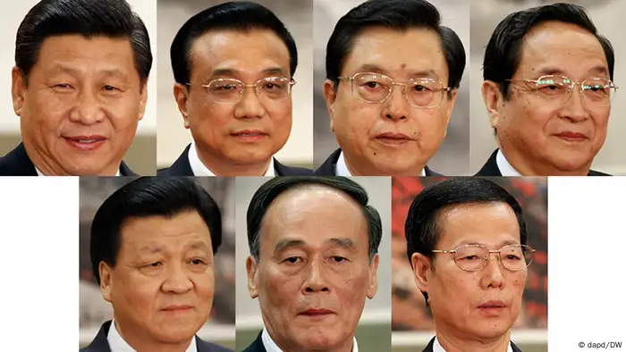 China Kombo neue Mitglieder vom Politbüro