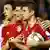 Torschütze Thomas Müller jubelt mit Mario Gomez und Mario Mandzukic. Foto: Getty Images