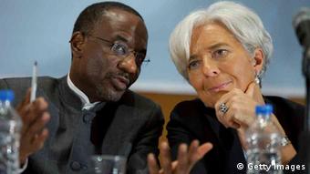 Nigeria Gouverneuer der Zentralbank Sanusi Lamido Sanusi mit Christine Lagarde