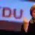German Chancellor Angela Merkel delivering her speech at the CDU's annual party meeting