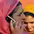 Indien Frau telefoniert mit Handy