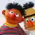 A portrait of muppet characters Ernie and Bert from Sesame Street