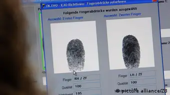 Datenerfassung Fingerabdrücke für Reisepässe