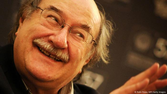 Chilean author Antonio Skarmeta smiles during an interview during the second day of the 57th San Sebastian International Film Festival, on September 19, 2009 at the Hotel Maria Cristina in San Sebastian. AFP PHOTO/Rafa Rivas (Photo credit should read RAFA RIVAS/AFP/Getty Images)