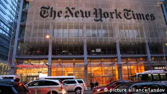 Image #: 16793467 The entrance of The New York Times Building is shown on February 4, 2012. Landov