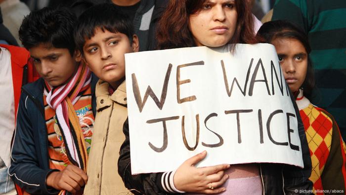 Protest Neu Delhi Indien Vergewaltigung