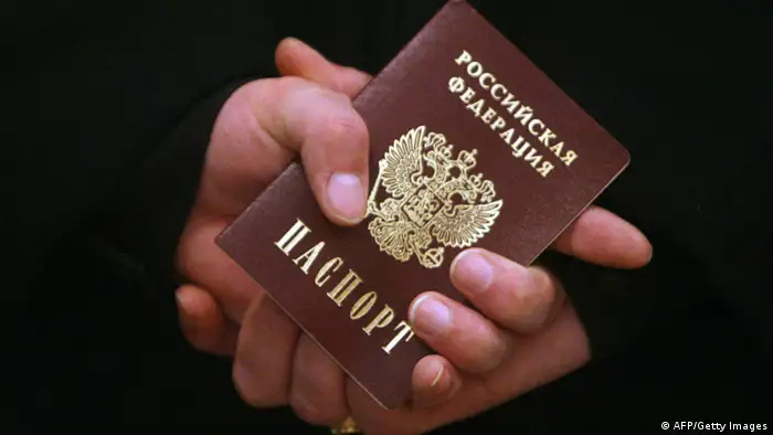 Ein russischer Pass.