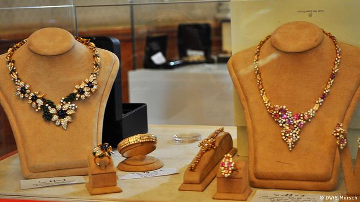 Die Juwelen der ehemaligen First Lady Leila Trabelsi (Foto DW/S. Mersch)