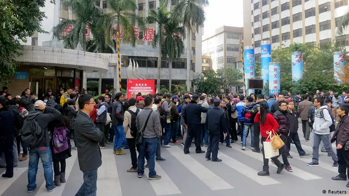 China Demonstration in Guangzhou für die Zeitung Southern Weekly