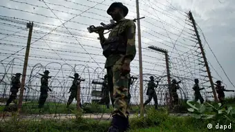 Grenze Patrouille Indien Pakistan