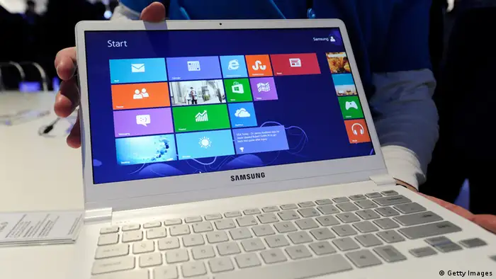 LAS VEGAS, NV - JANUARY 08: The Samsung Series 9 ultra laptop is on display at the 2013 International CES at the Las Vegas Convention Center on January 8, 2013 in Las Vegas, Nevada. CES, the world's largest annual consumer technology trade show, runs through January 11 and is expected to feature 3,100 exhibitors showing off their latest products and services to about 150,000 attendees. (Photo by David Becker/Getty Images)