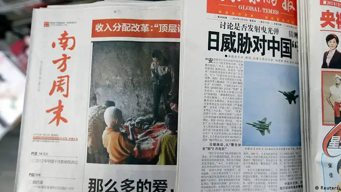 China Guangzhou die Zeitung Southern Weekly erscheint nur in Peking