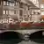 Klein-Venedig im Elsass: Blick auf alte, verwinkelte Fachwerkhäuser an einem kleinen Kanal in der oberelsässischen Stadt Colmar. Colmar hat eine Kanalverbindung zum Rhein-Rhone-Kanal. Aufnahme vom 8.8.2000.