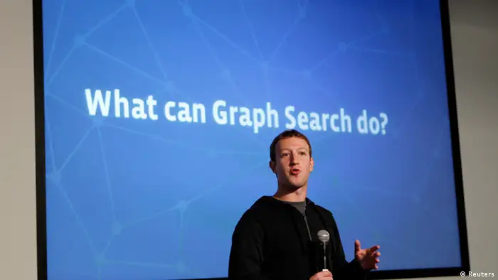 Facebook Chief Executive Mark Zuckerberg introduces a new feature called Graph Search during a media event at the company's headquarters in Menlo Park, California January 15, 2013