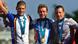 Siegerehrung nach dem Zeitfahren in Sydney 2000: Ullrich, Jekimow, Armstrong (v.l.). Foto: dapd Siegerehrung nach dem Zeitfahren in Sydney 2000: Ullrich, Jekimow, Armstrong (v.l.). Foto: dapd
