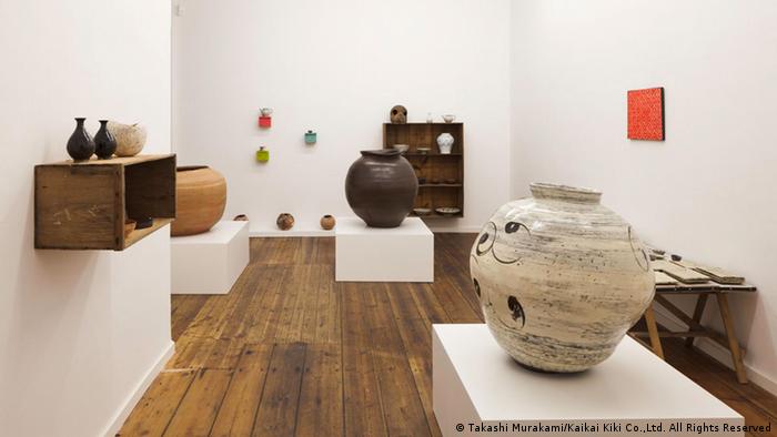 A view of the exhibition Japanese Contemporary Ceramic Art in Hidari Zingaro in Berlin