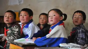 China Kind Schule Schulkind Gansu Land