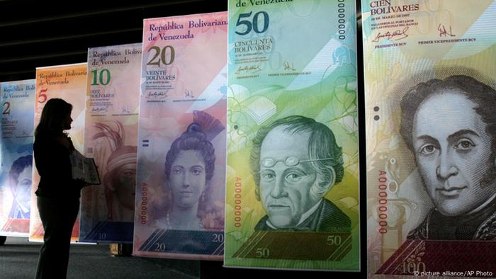 Venezuela Geld Währung Banknoten Bolivares