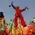 Folk artists perform on stilts at Longtan Park in Beijing February 9, 2013. The Lunar New Year, or Spring Festival, begins on February 10 and marks the start of the Year of the Snake, according to the Chinese zodiac. REUTERS/Kim Kyung-Hoon (CHINA - Tags: SOCIETY)