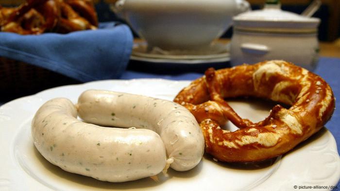 Weisswurst in one of the Munich restaurants