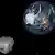 Ein Simulationsbild der NASA zum Asteroiden 2012 DA14 bei der Annäherung zur Erde (Foto: AP)