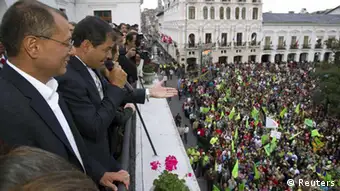Correa feiert Wahlsieg in Ecuador