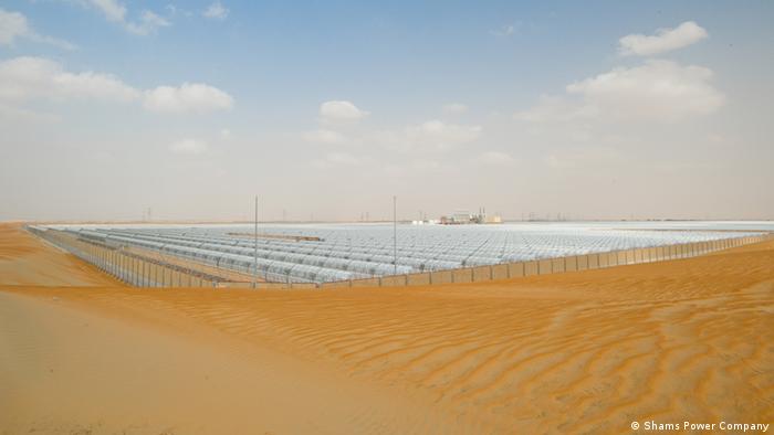 Thermisches Solarkraftwerk (CSP) in Abu Dhabi (Foto: DW/Irene Quaile)